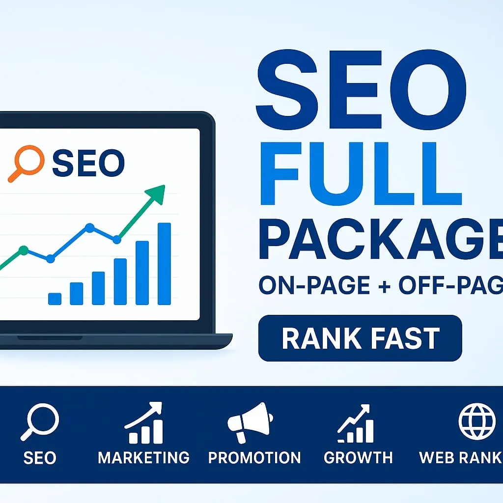 Complete SEO Full Package – Keyword Research, On-Page, Off-Page, Technical SEO & Monthly Reporting
