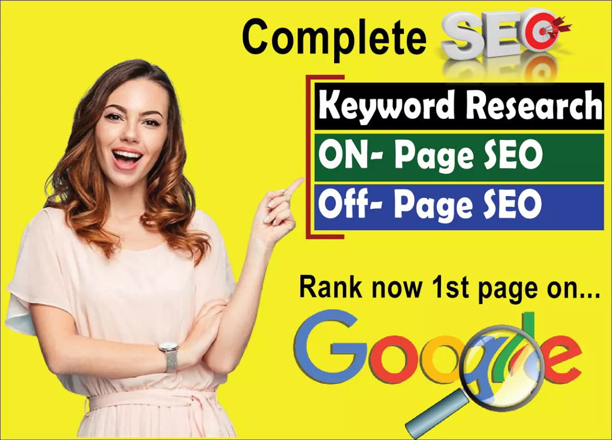 Complete SEO Package Technical, on page & Off Page SEO Backlinks get with be rank on Google