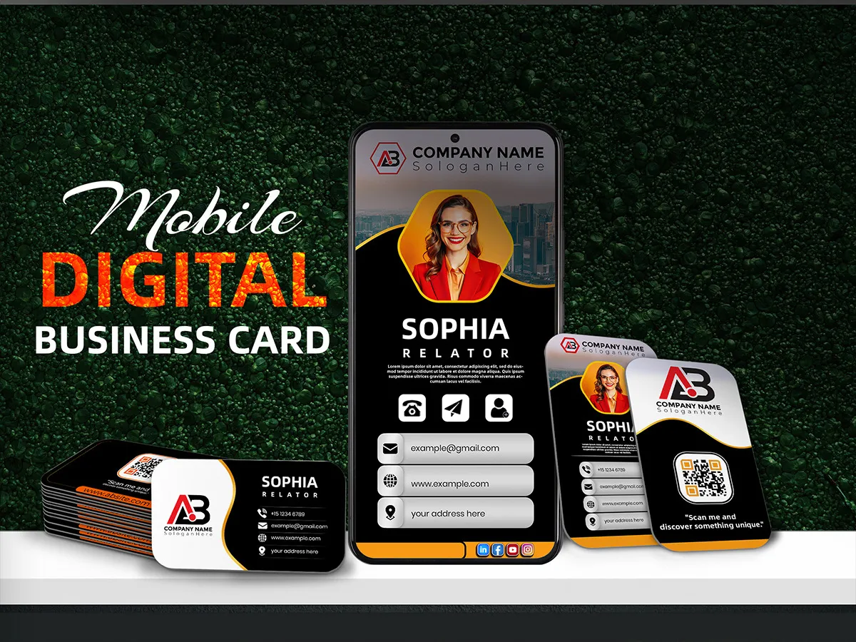 build clickable digital business card like a mini website