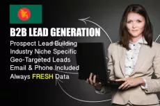 I will do b2b lead generation and geo-targeted lead prospecting