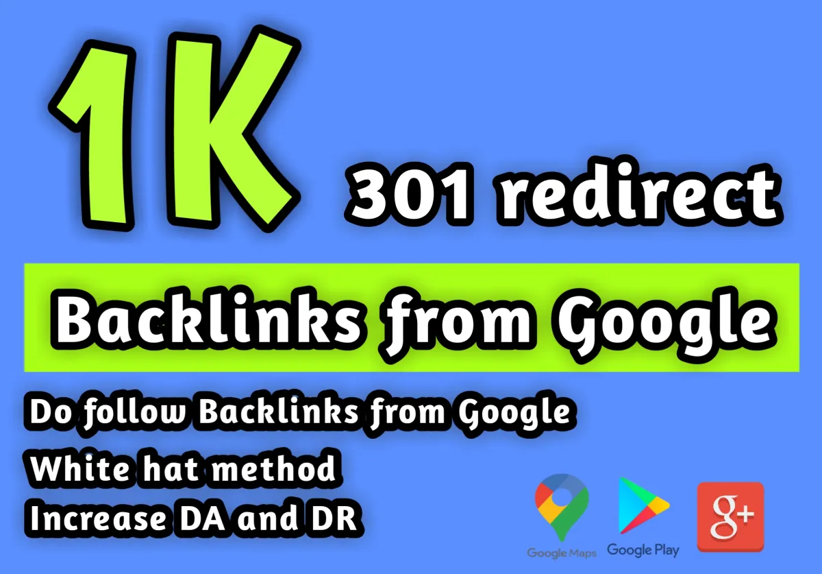 create 1500 google redirect backlinks  