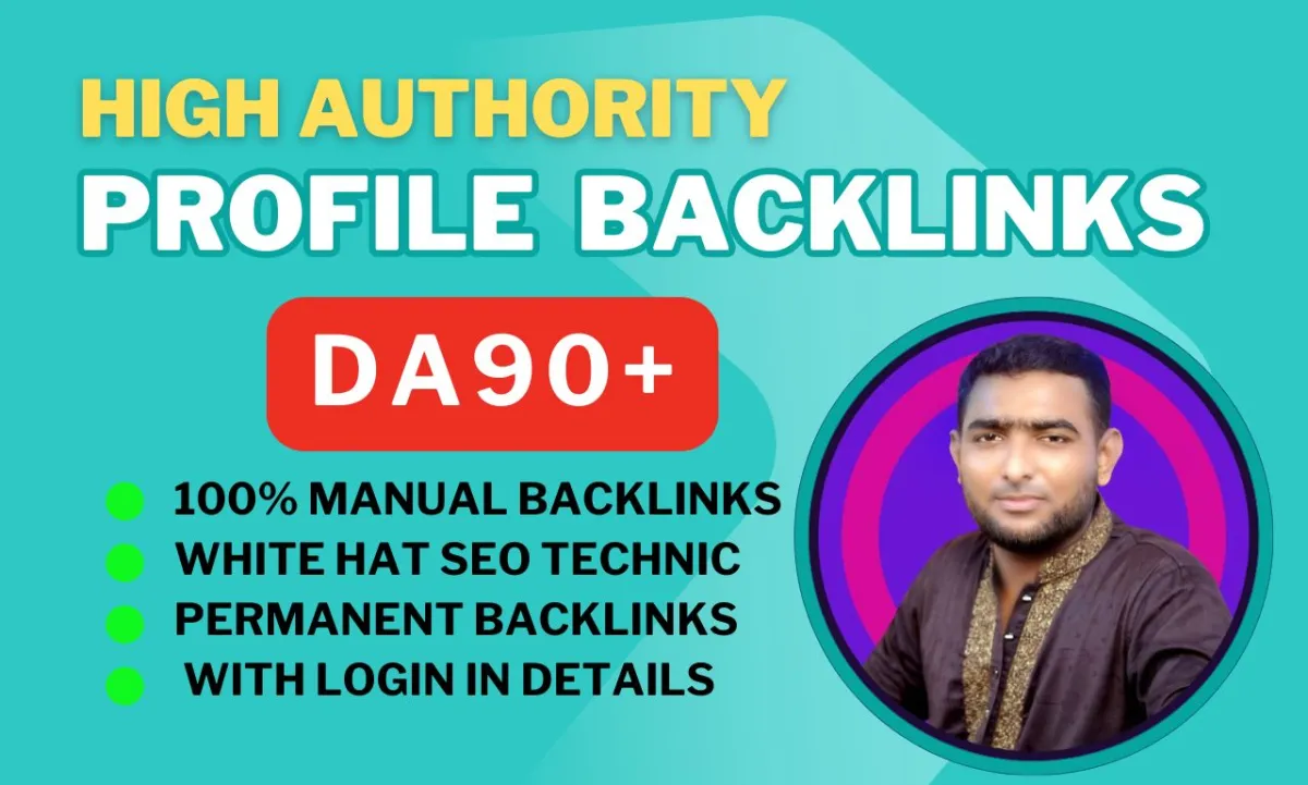 Create 150 High Authority SEO Profile Backlinks DA 90+ plus with White Hat Link Building