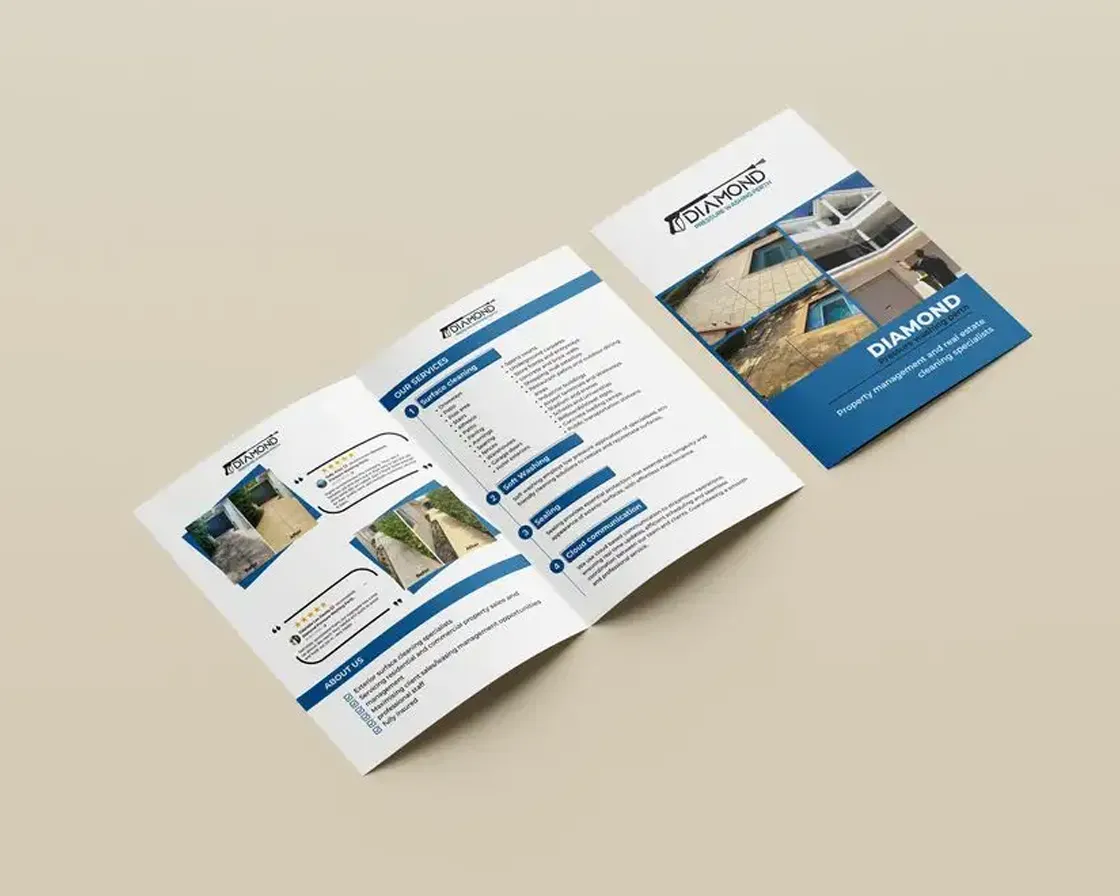 design a professional flyer or brochure for your business