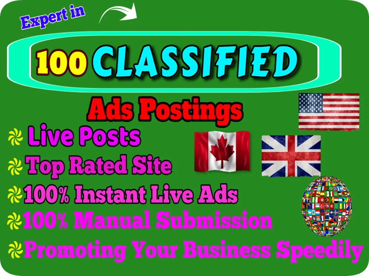 Provide 100 Classified Ad Posting To Boost Your Website Rank