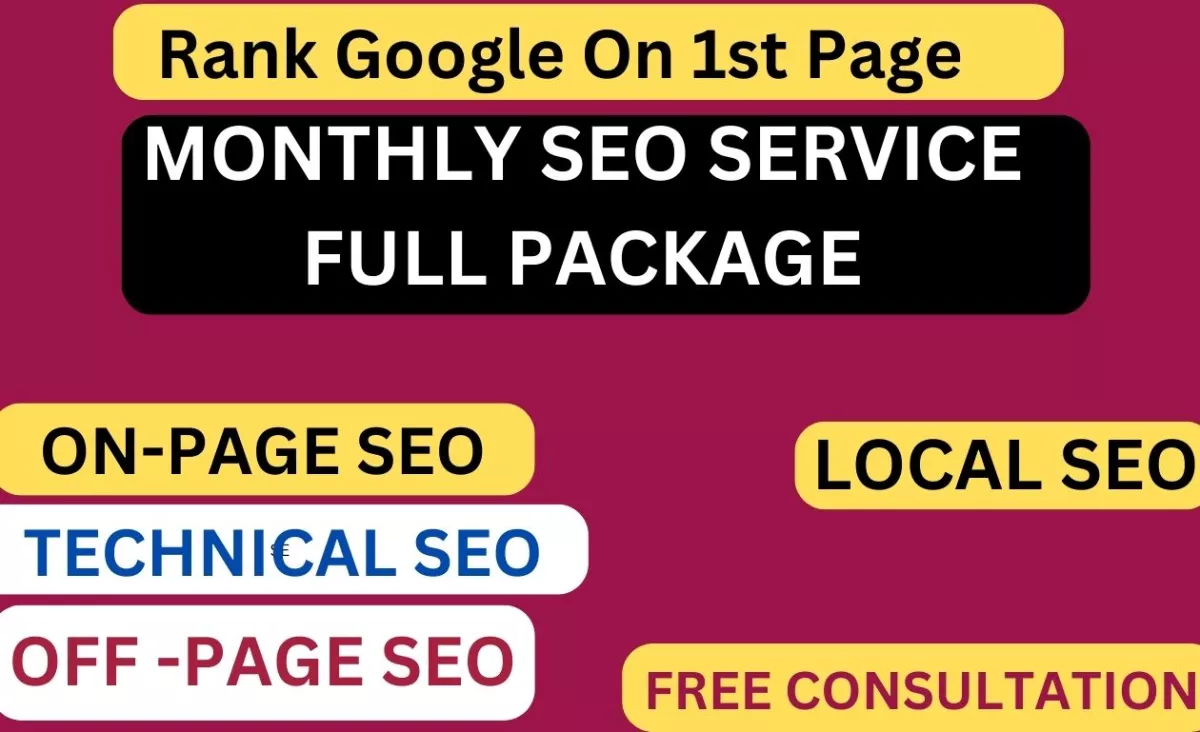 Provide Monthly SEO Service with on page,Off-page,Technical,Local SEO