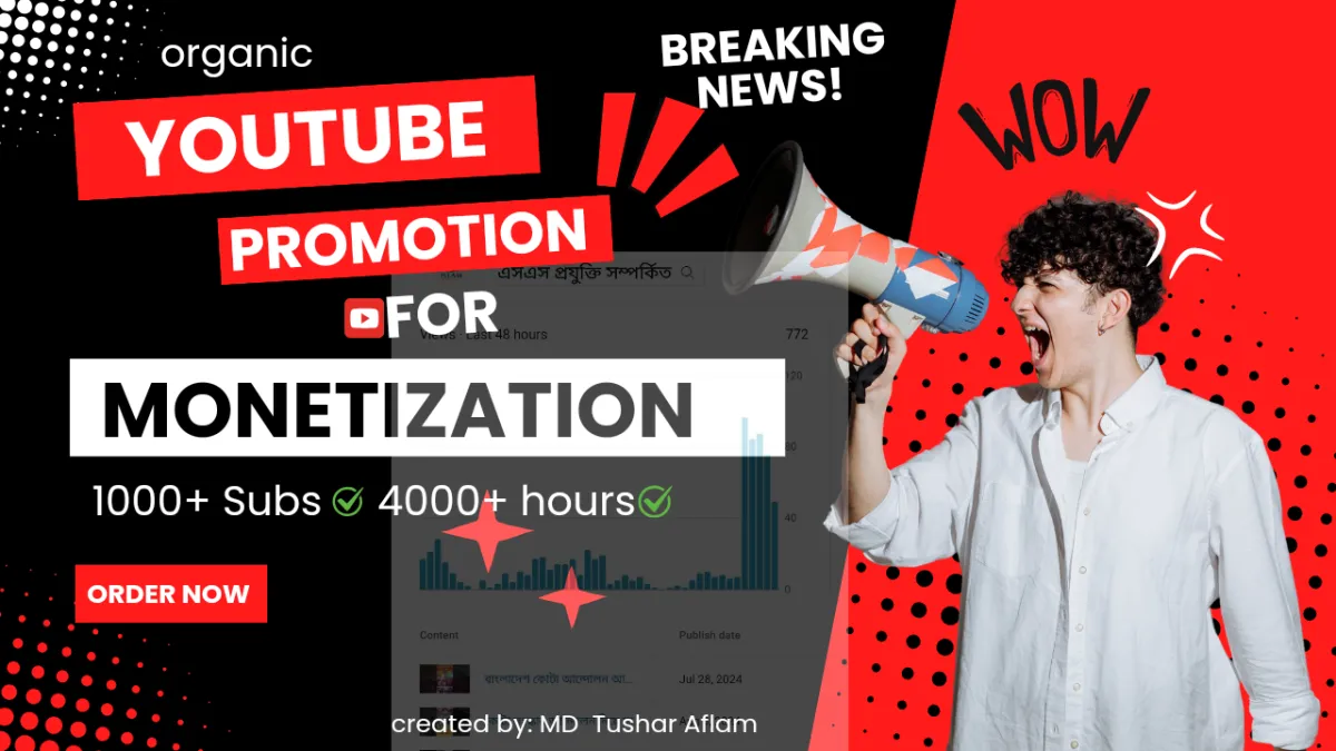 I will help you reach 4000+ watch hours and 1000+ subs