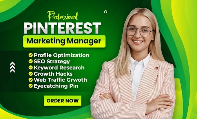 be your professional pinterest marketing manager to boost website traffic