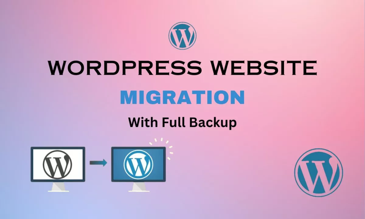 do wordpress website migration and change domain with transfer website