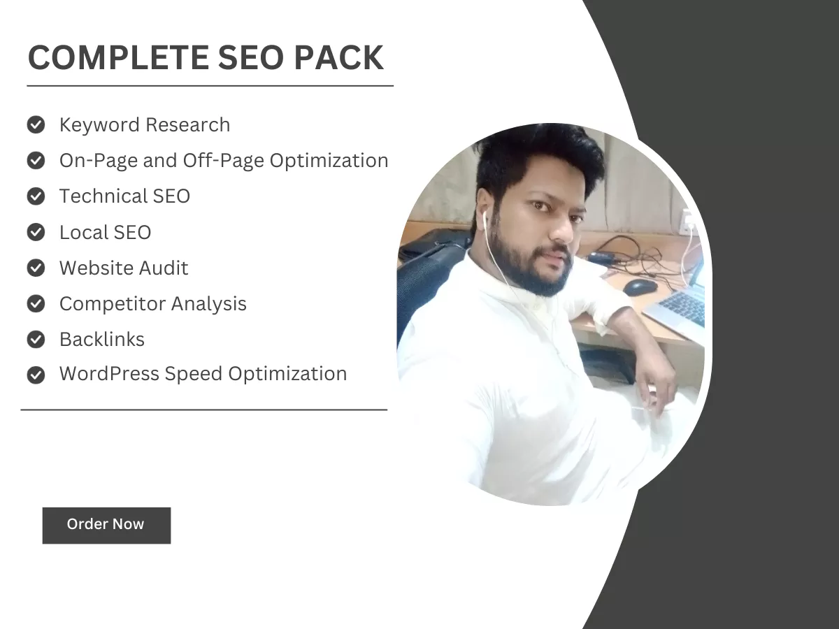 do on page SEO off page and technical optimization of wordpress site