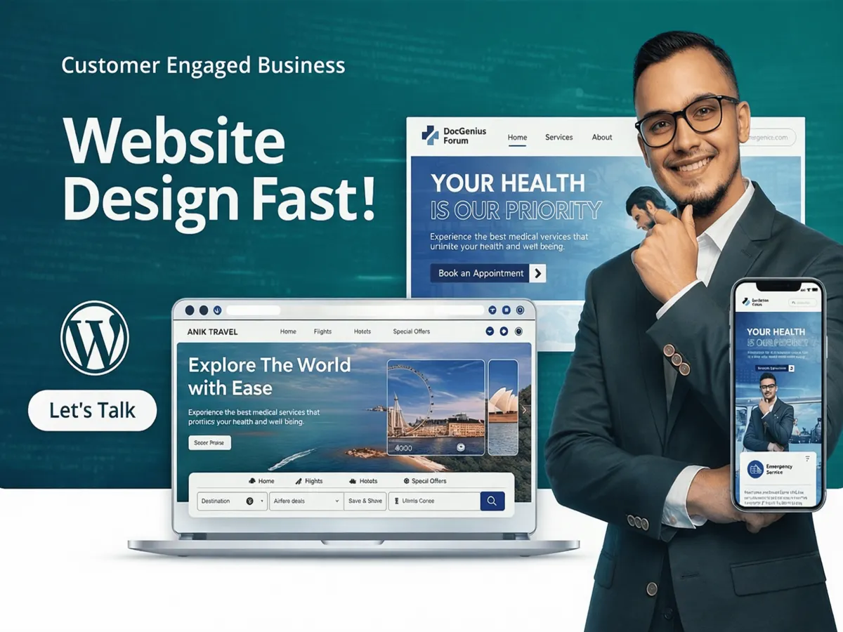 build wordpress author blog, wedding website, business theme and landing page