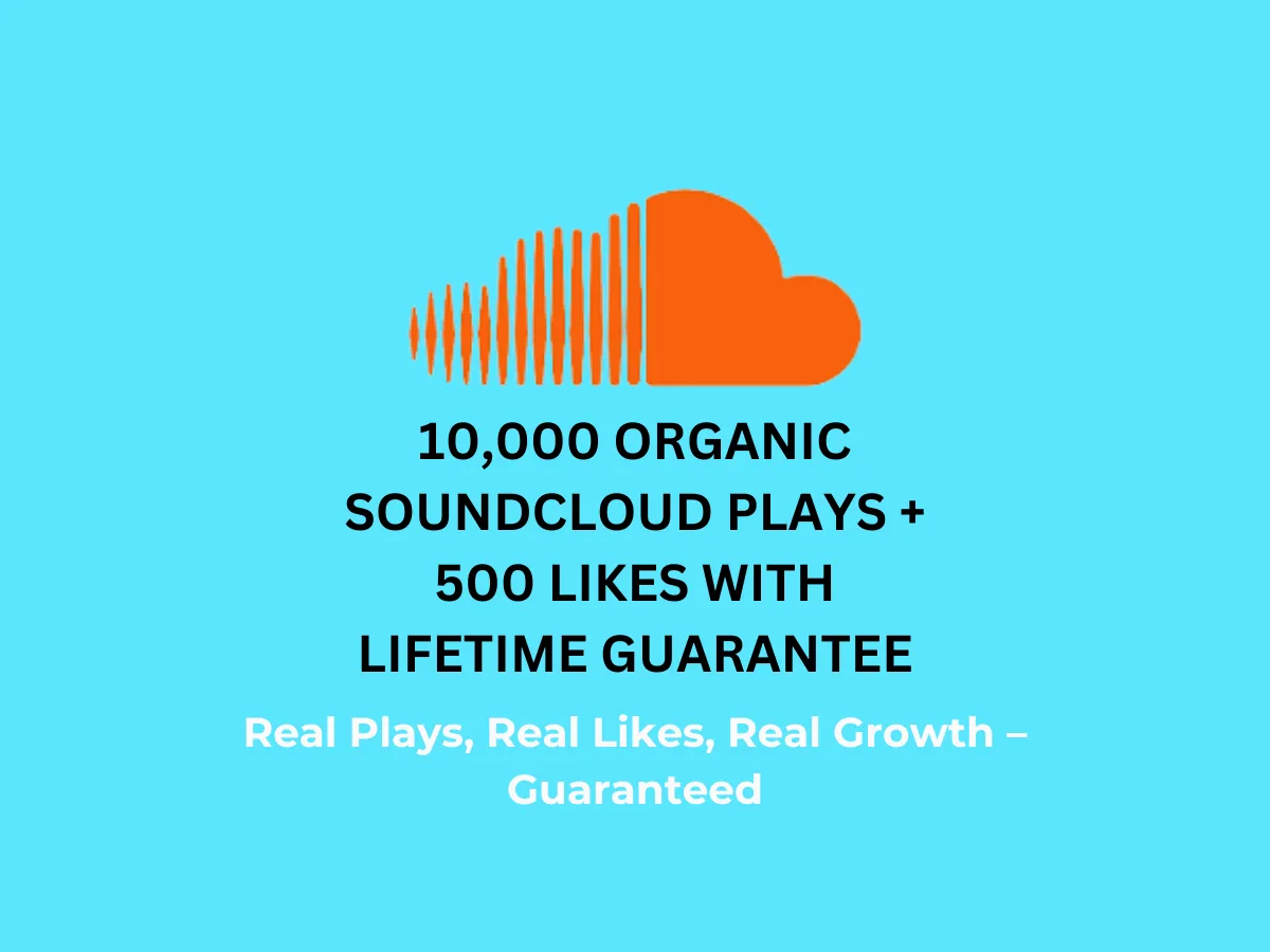 10,000 Organic SoundCloud Plays + 500 Likes with Lifetime Guarantee