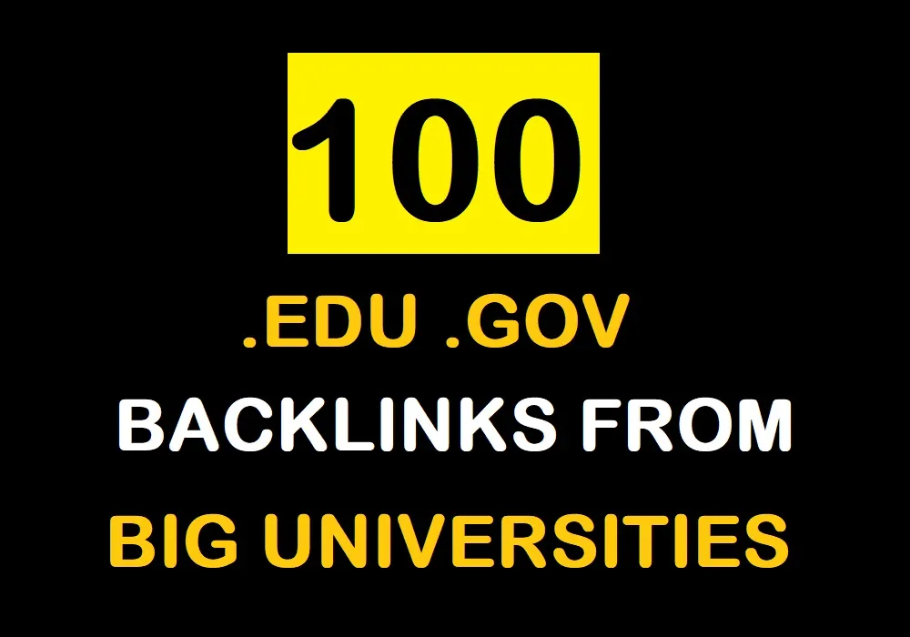 Manually Create 100 EDU Backlinks  From Big Universities