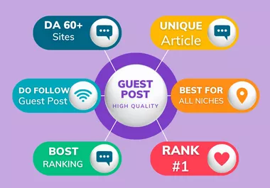 I will do 5 guest post for your website on high DA PA sites