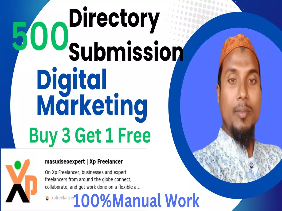 Instant Approve 500 Dofollow Directory Submission manual work Buy 3 Get 1 Free