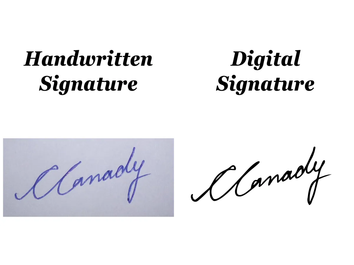 Convert your handwritten signature to a digital signature