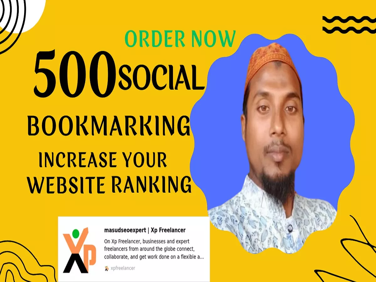 500 manually created social bookmarking SEO links improve the ranking 