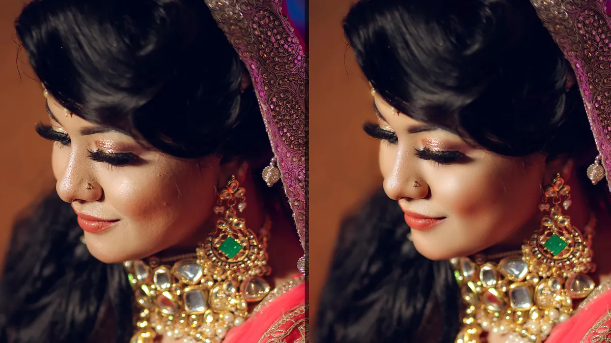 editing wedding photo and color correction in lightroom