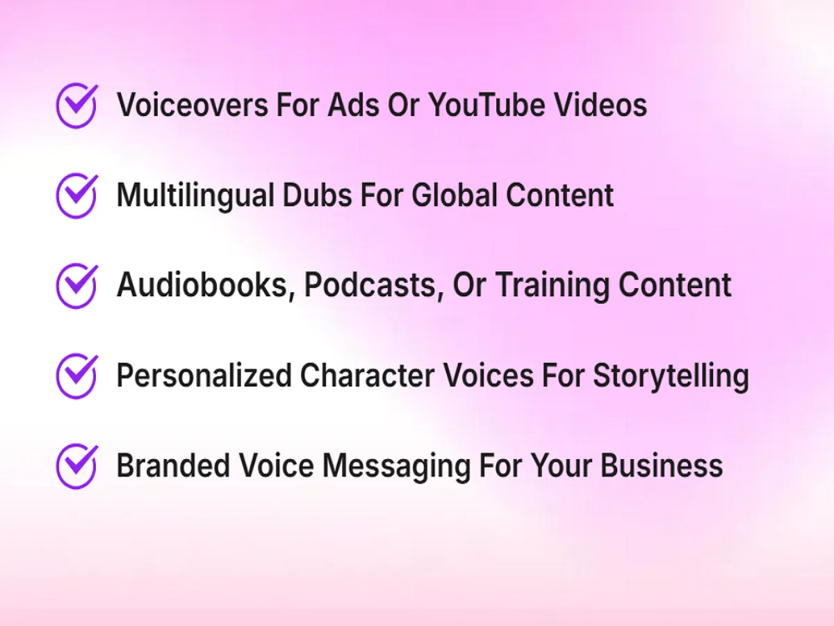 Provide Elite AI Voiceover Services. Elite, Natural-Sounding Voices for Any Project