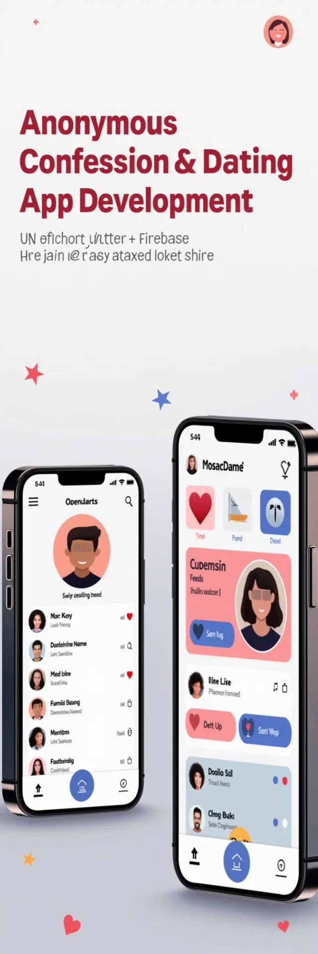 I will build your anonymous confession or modern dating app with Flutter