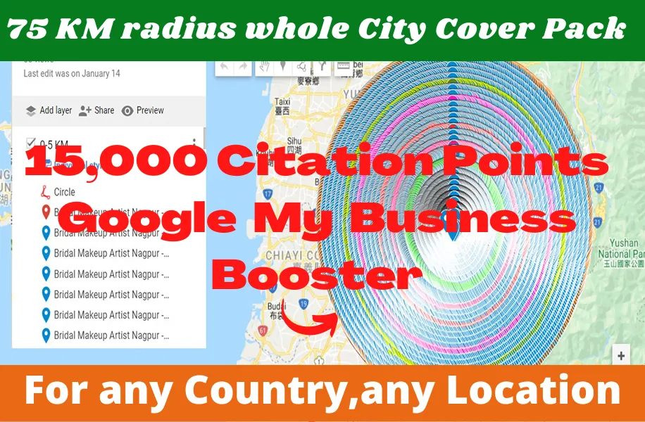 create 15,000 google maps citation points for GMB ranking and local SEO