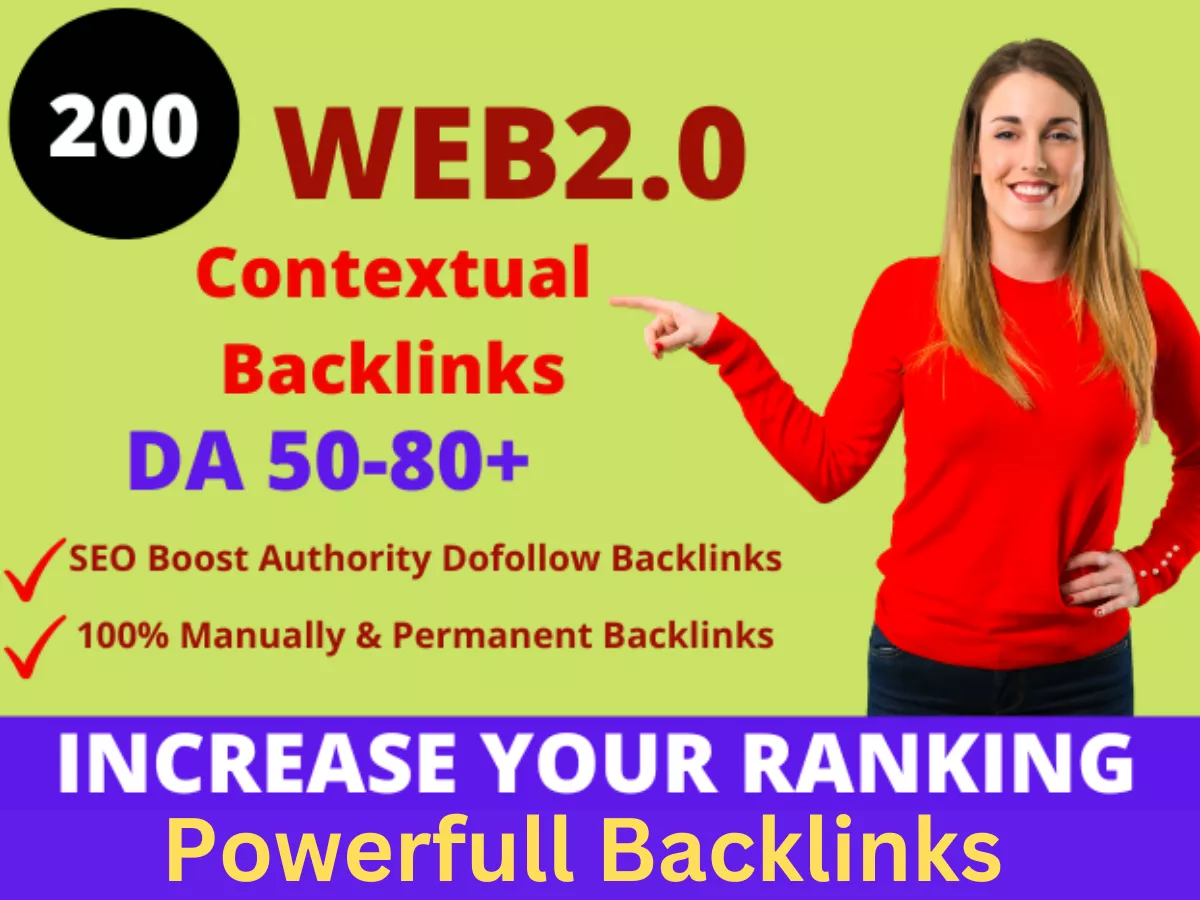 Increase Ranking with 200 Contextual High Authority Backlinks