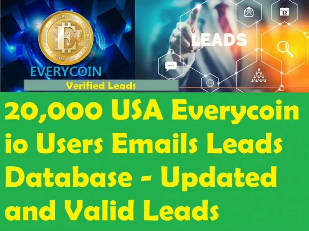 Give You 20,000 USA Everycoin io Users Emails Leads Database