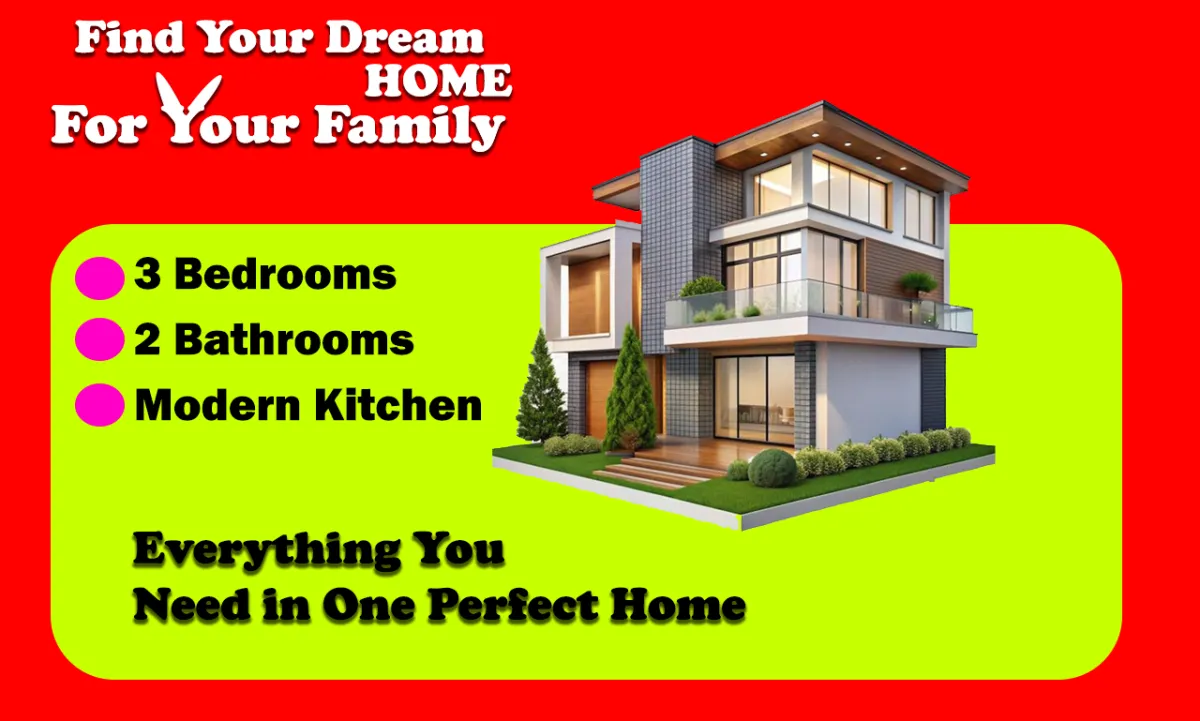 Professional House & Flat Sale Design | Real Estate Flyer, Poster, Social Media Ads