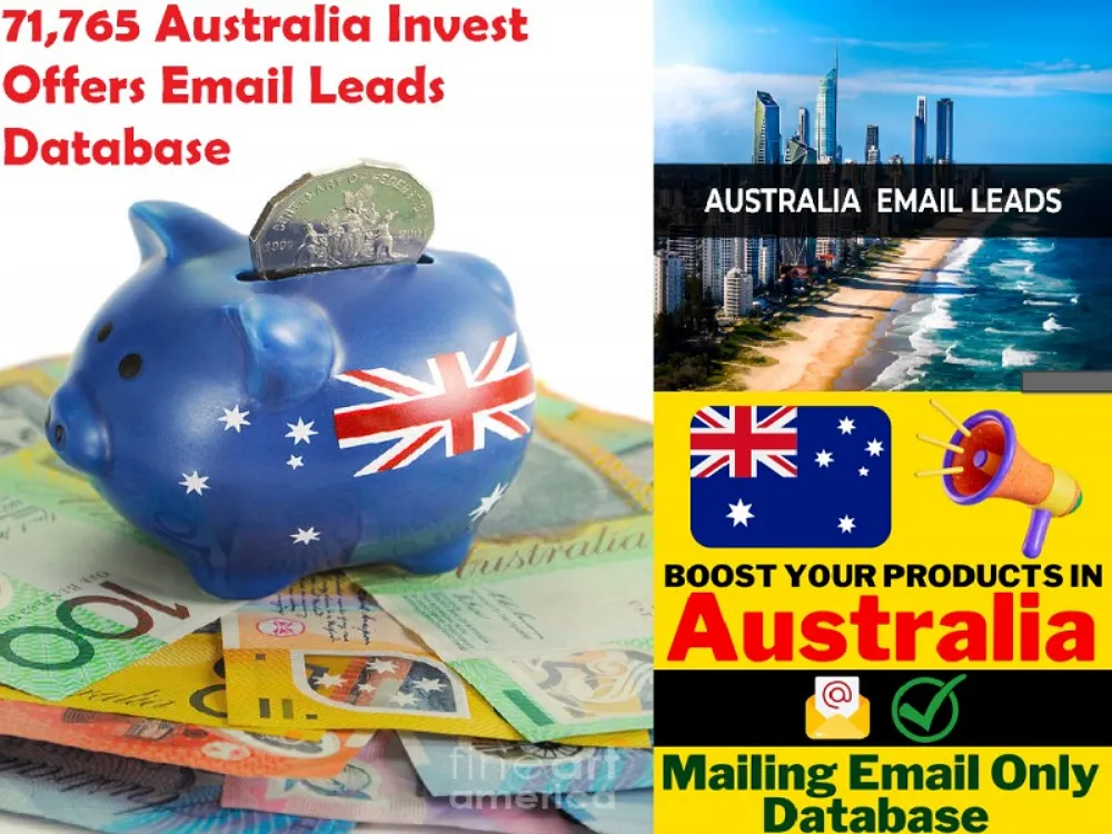 Provide You 71,765 Australia Investment Offers Email Leads Database
