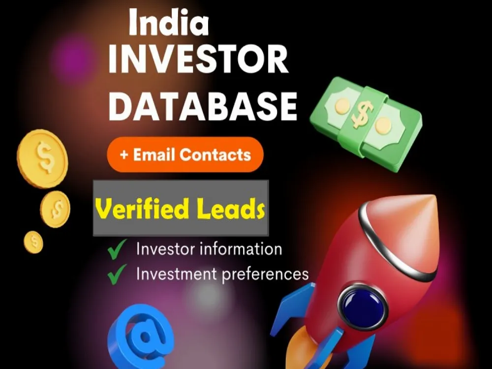 Give You 109,778 India Investors Verified and Updated Emails Leads Database