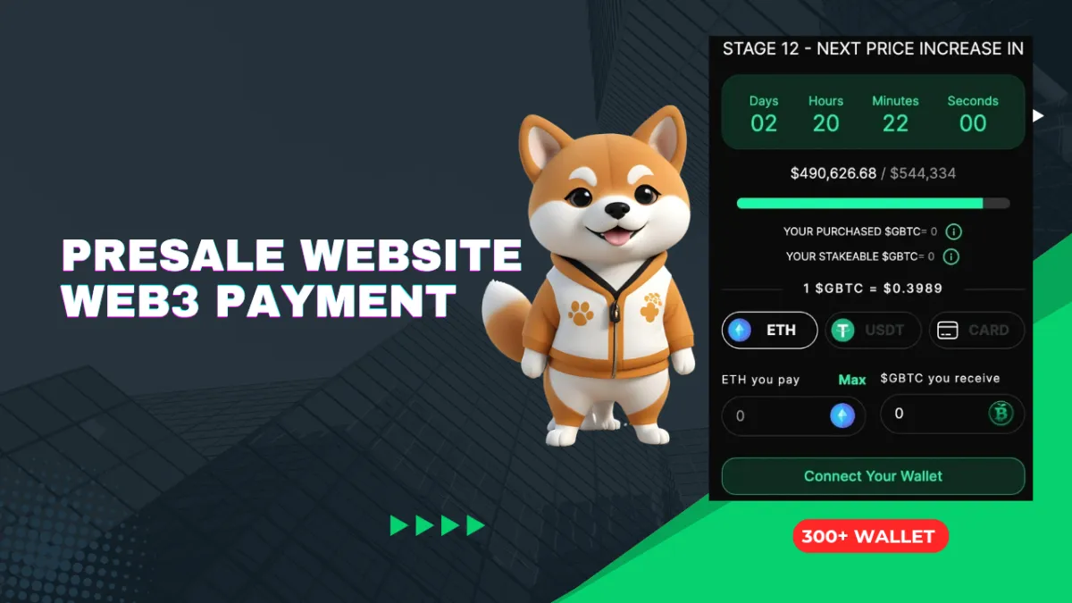 create presale website and web3 payment integration