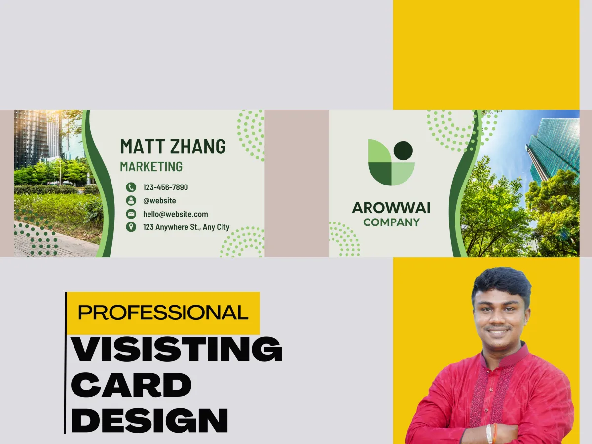 create a professional visiting card for your business or personal use