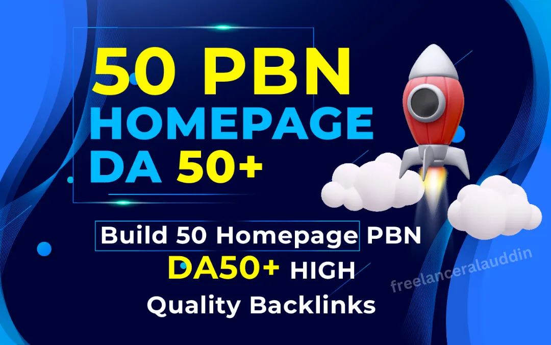 DA50+ Authority Homepage PBN links sidebar permanent PBN backlinks