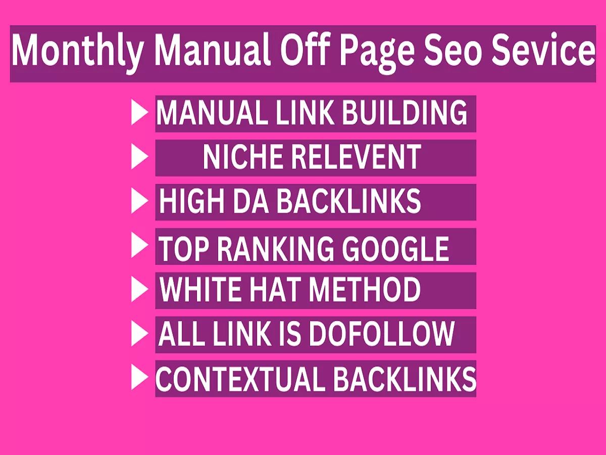do monthly off page SEO service using high authority white hat do follow backlinks