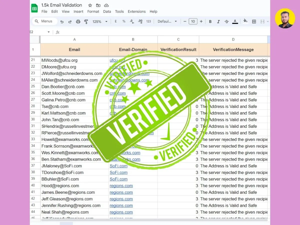 I will provide bulk email verification email list cleaning and email validation