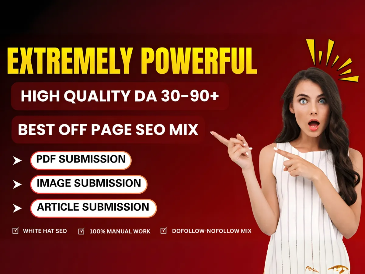 I will rank your SEO with PDF, Image, Article submission mix backlinks