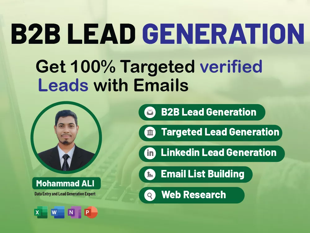 I will provide b2b lead generation and targeted leads for your business
