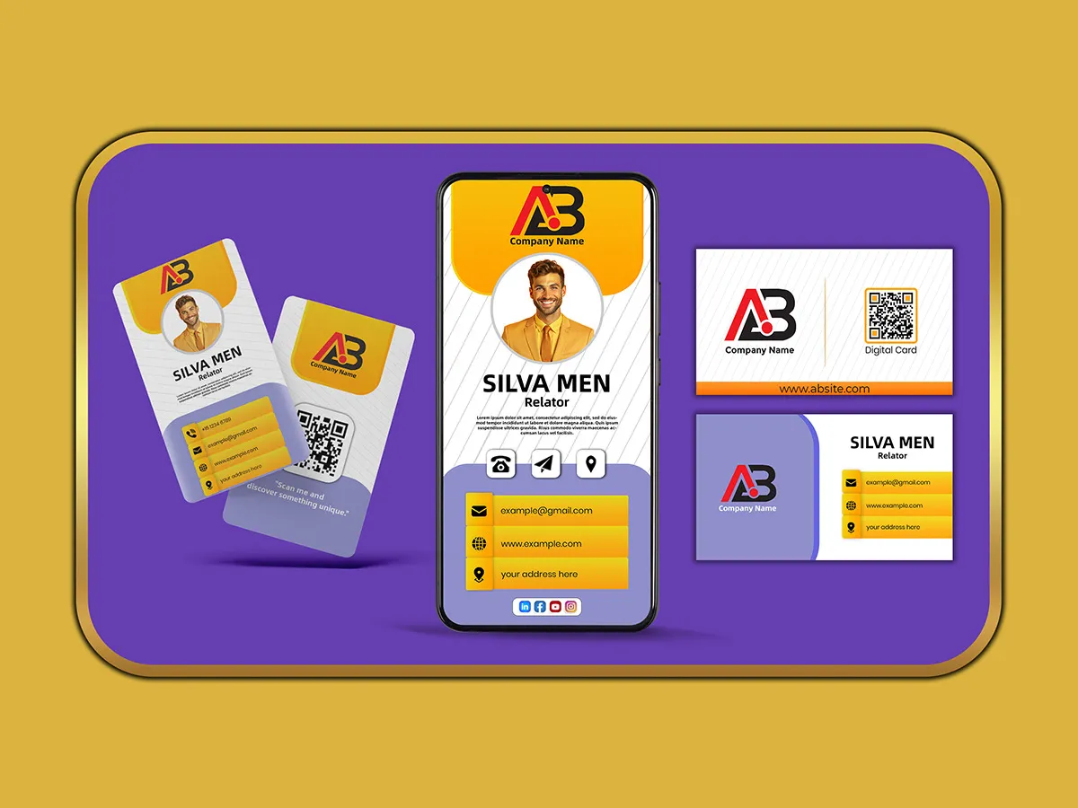 build clickable digital business card like a mini website