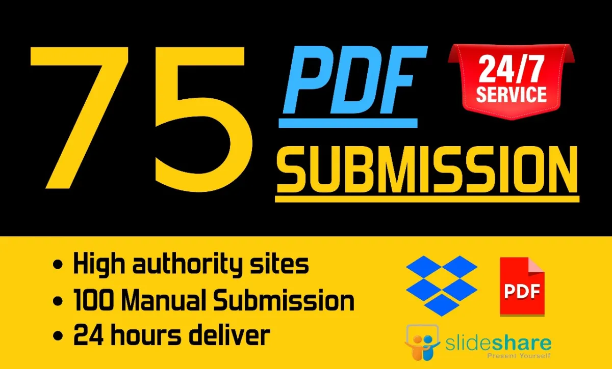 Top 75 PDF, Docs, PTT submission to High authority document sharing sites