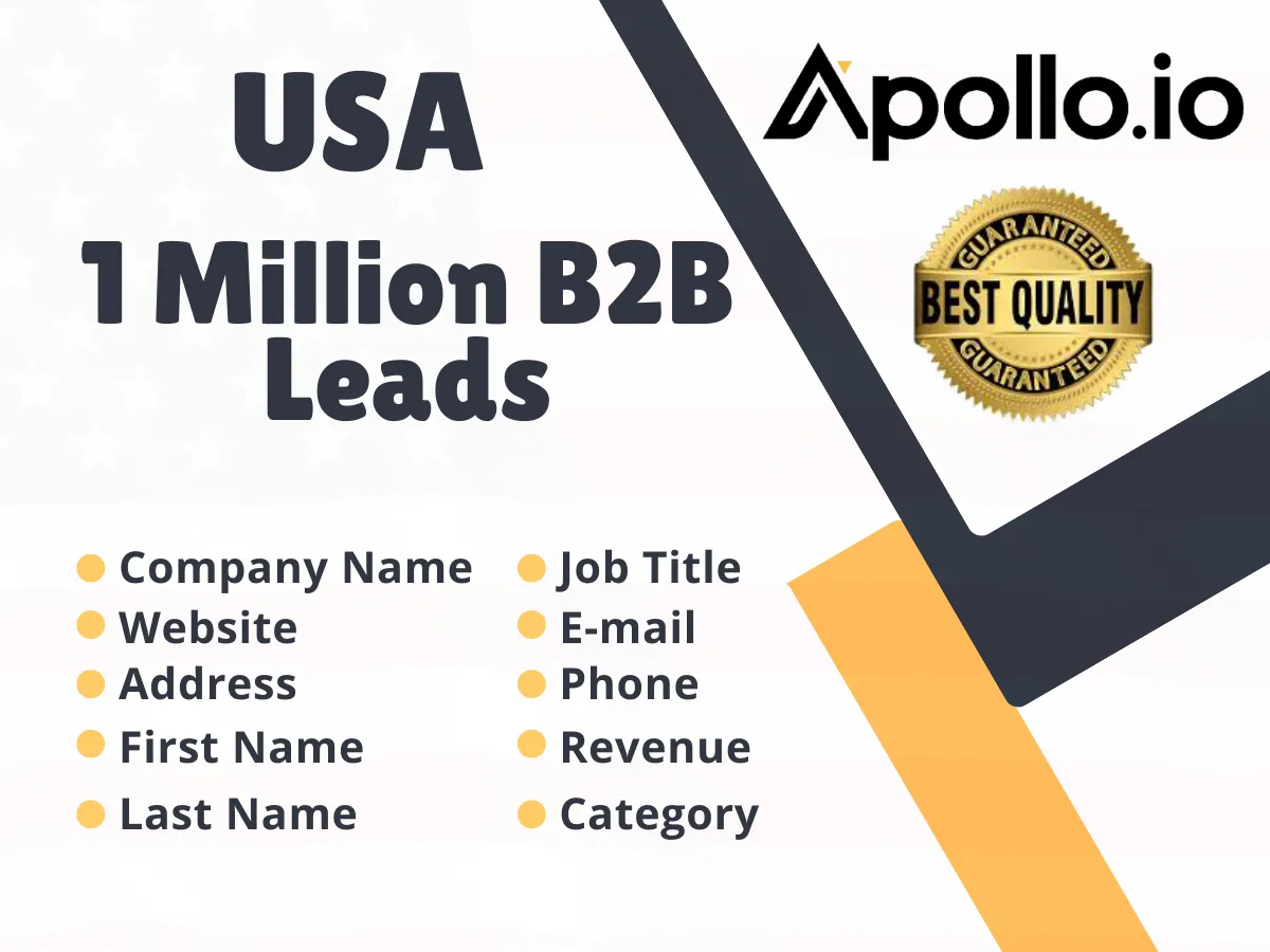 Provide You 1 Million USA Business Email Database Leads 2024 Updated