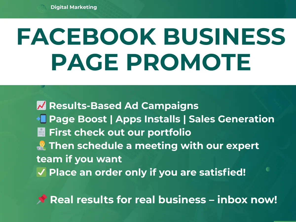 Facebook Page Promotion | Sales Campaign | FB Ads Expert | Business Growth | Targeted Ads