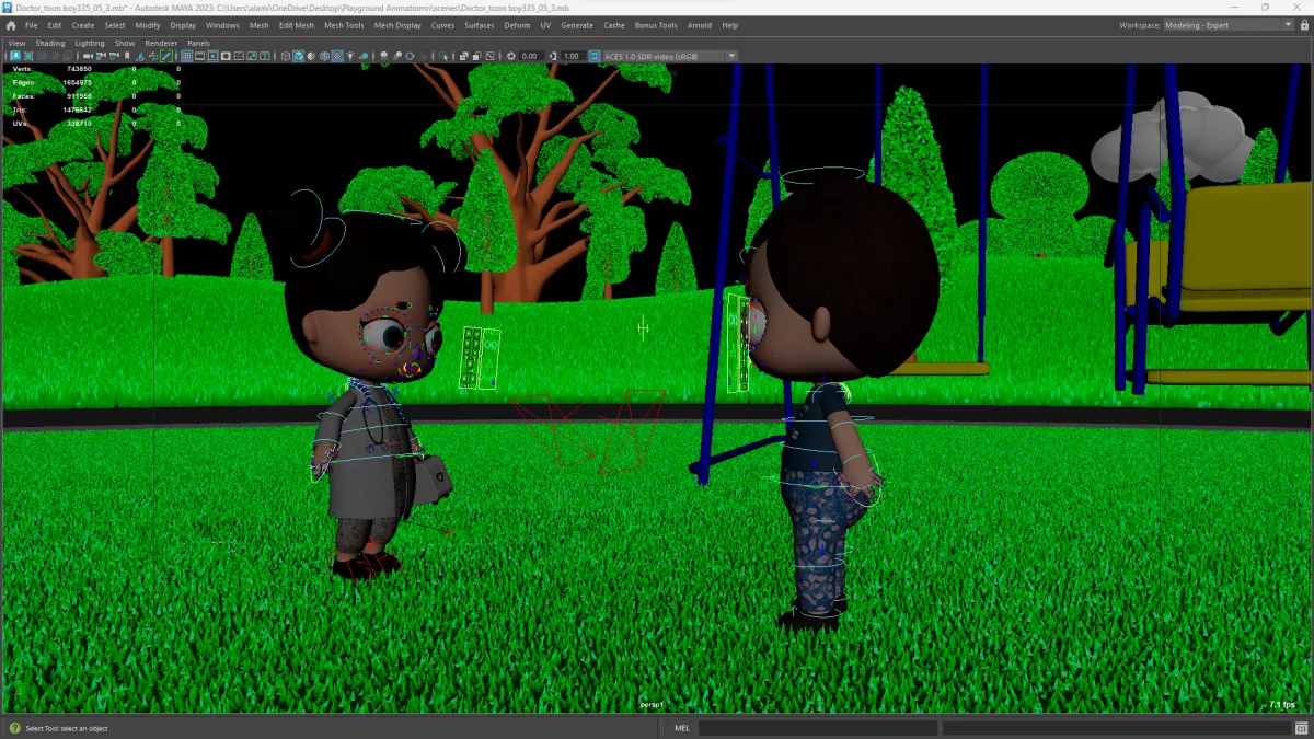 create story based 3d kids animation video