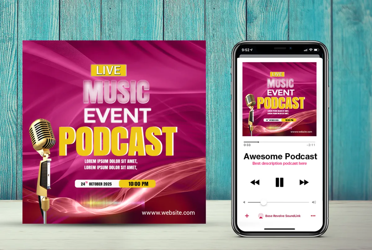 do design professional and amazing podcast cover art 