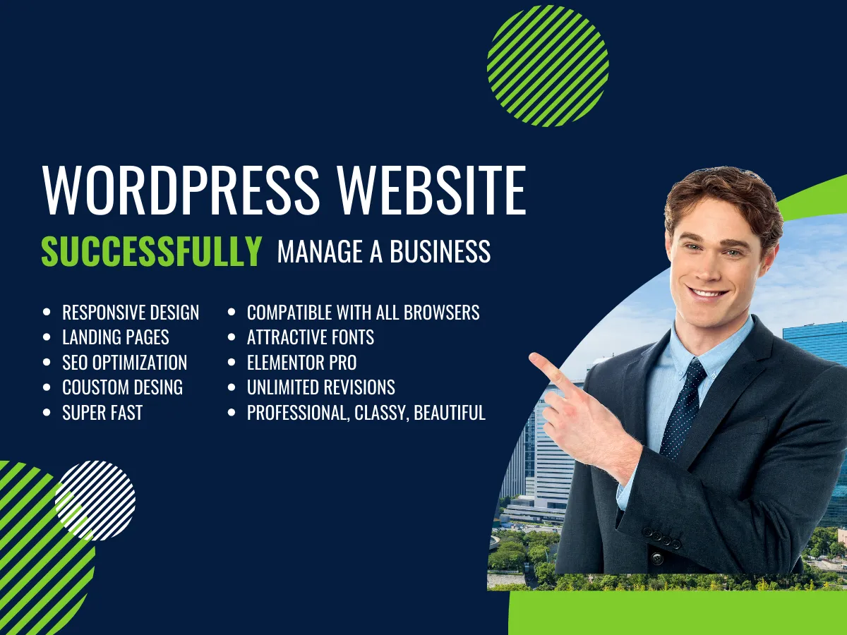create wordpress website design, custom wordpress, business website development