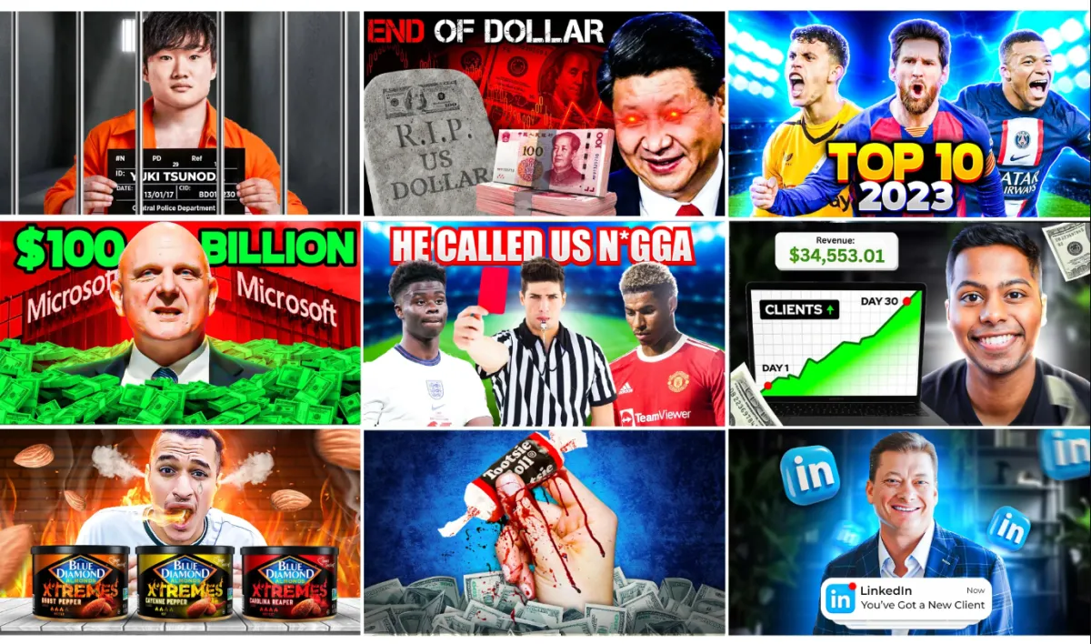 I will design attractive clickbait YouTube thumbnail