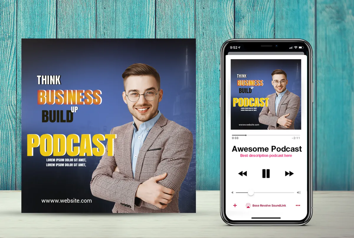 do design professional and amazing podcast cover art 