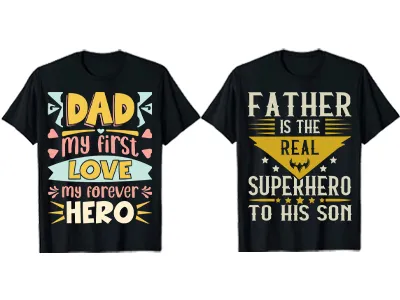  do Custom typography Fathers day T-shirt Designs for your business within 24 hours.