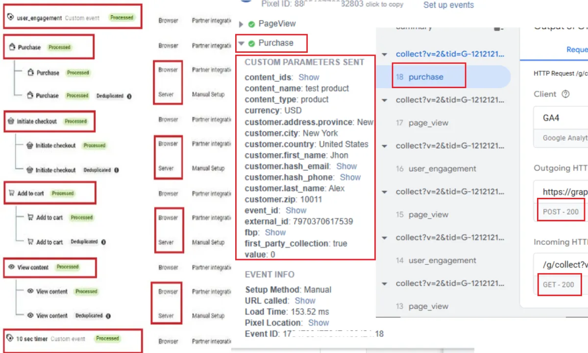 Fix meta facebook pixel setup conversion API, ga4 server side tracking, FB CAPI