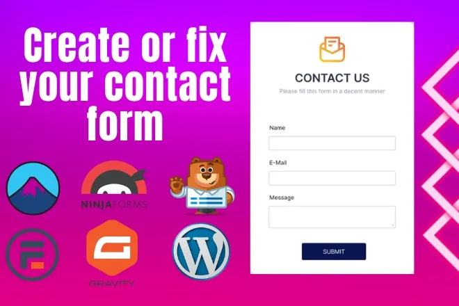 create or fix contact form 7, ninja, gravity, and wp form