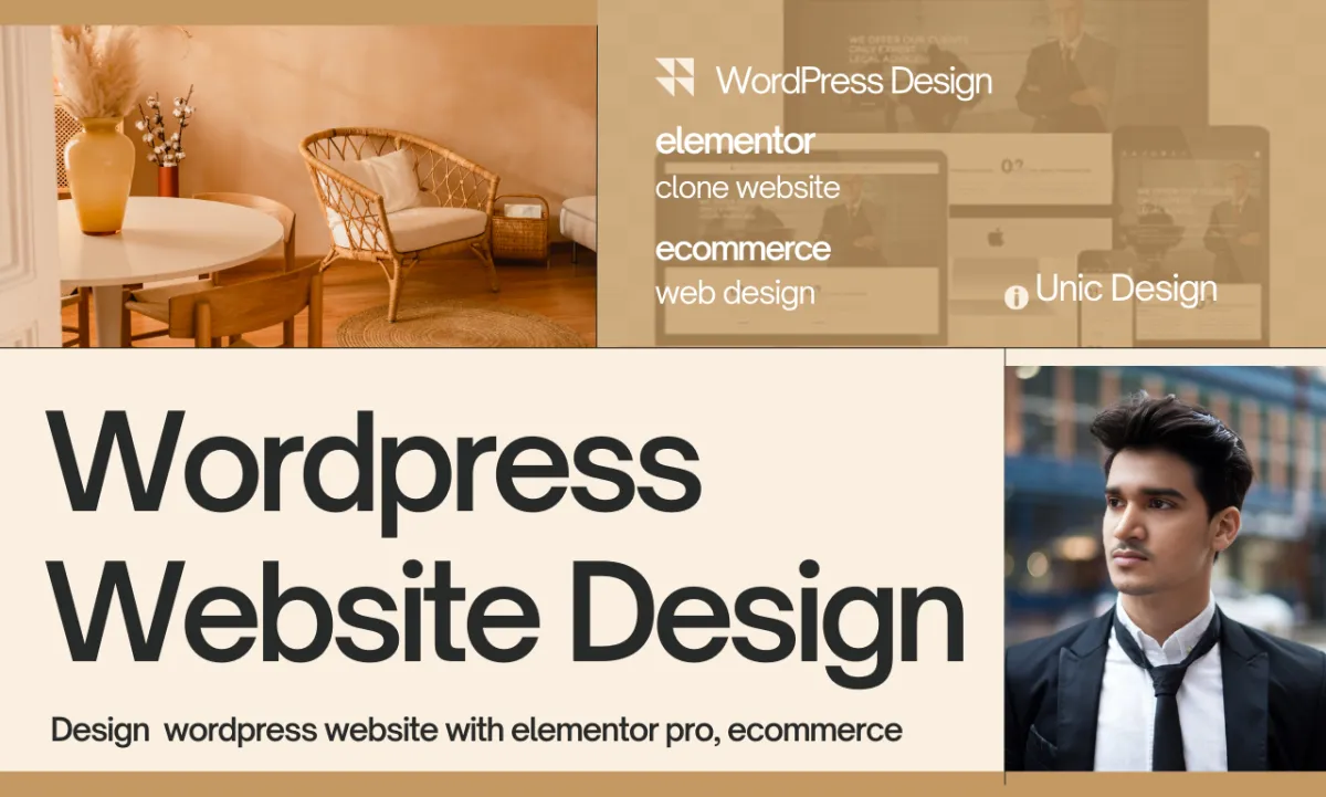 I will design redesign copy clone WordPress site using Elementor Pro