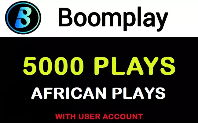 Provide 5000 Boomplays from Africa with user account
